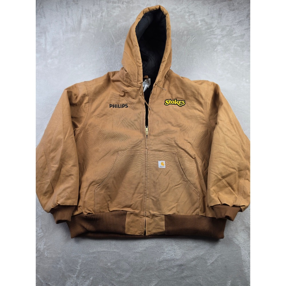 Vintage Carhartt J140 Active Jacket Men 2XL Brown QLined Workwear Relaxed Y2K